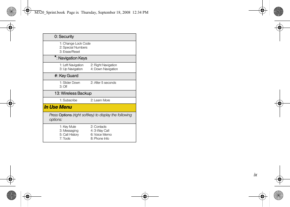 Sprint Nextel M520 User Manual | Page 15 / 199