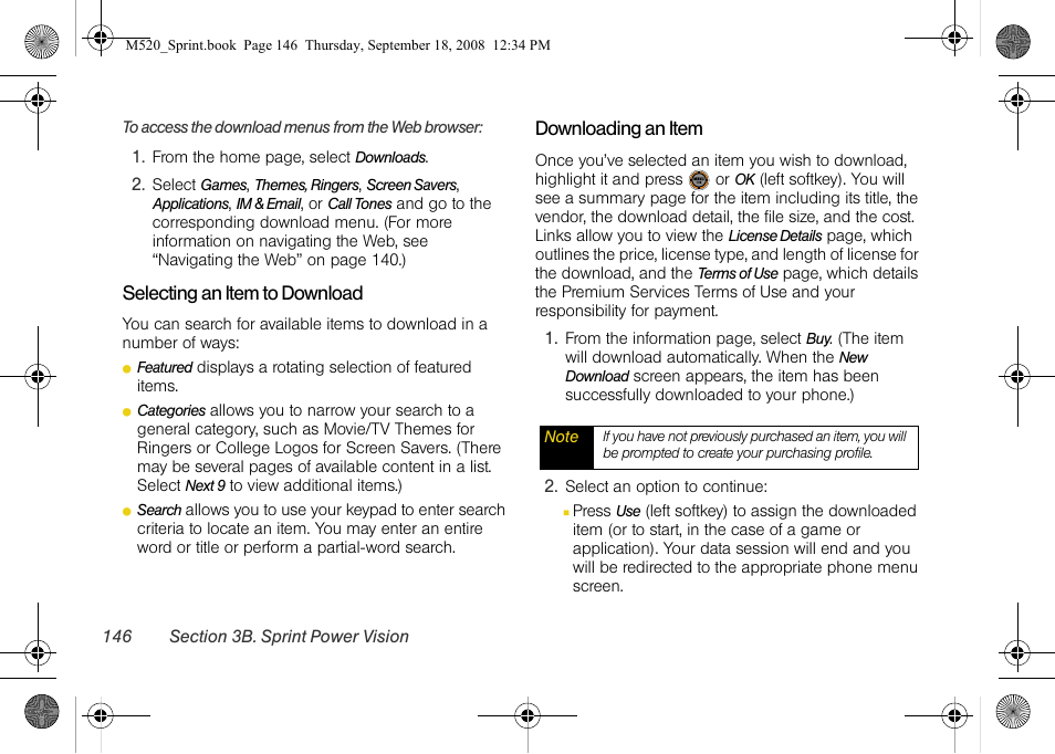 Sprint Nextel M520 User Manual | Page 162 / 199