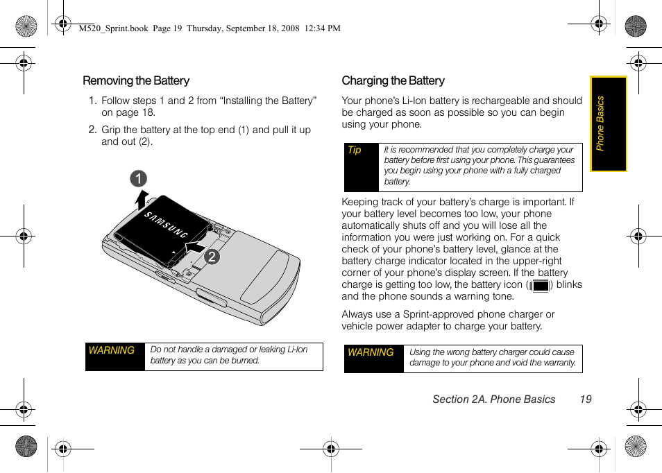 Sprint Nextel M520 User Manual | Page 35 / 199