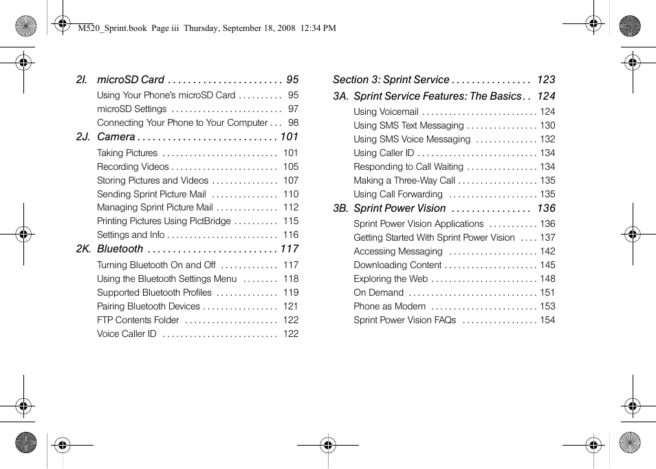 Sprint Nextel M520 User Manual | Page 5 / 199