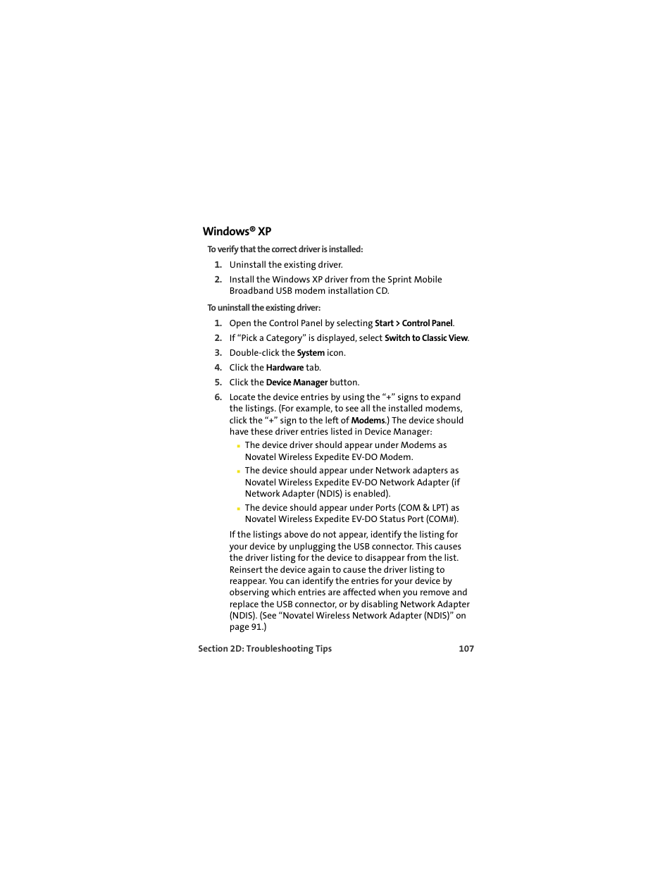 Windows® xp | Sprint Nextel U727 User Manual | Page 115 / 183