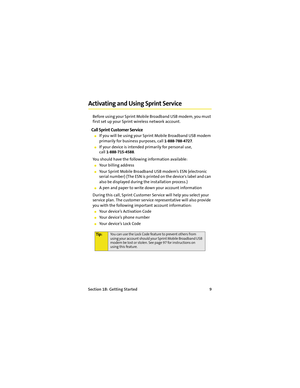 Activating and using sprint service, Call sprint customer service | Sprint Nextel U727 User Manual | Page 17 / 183