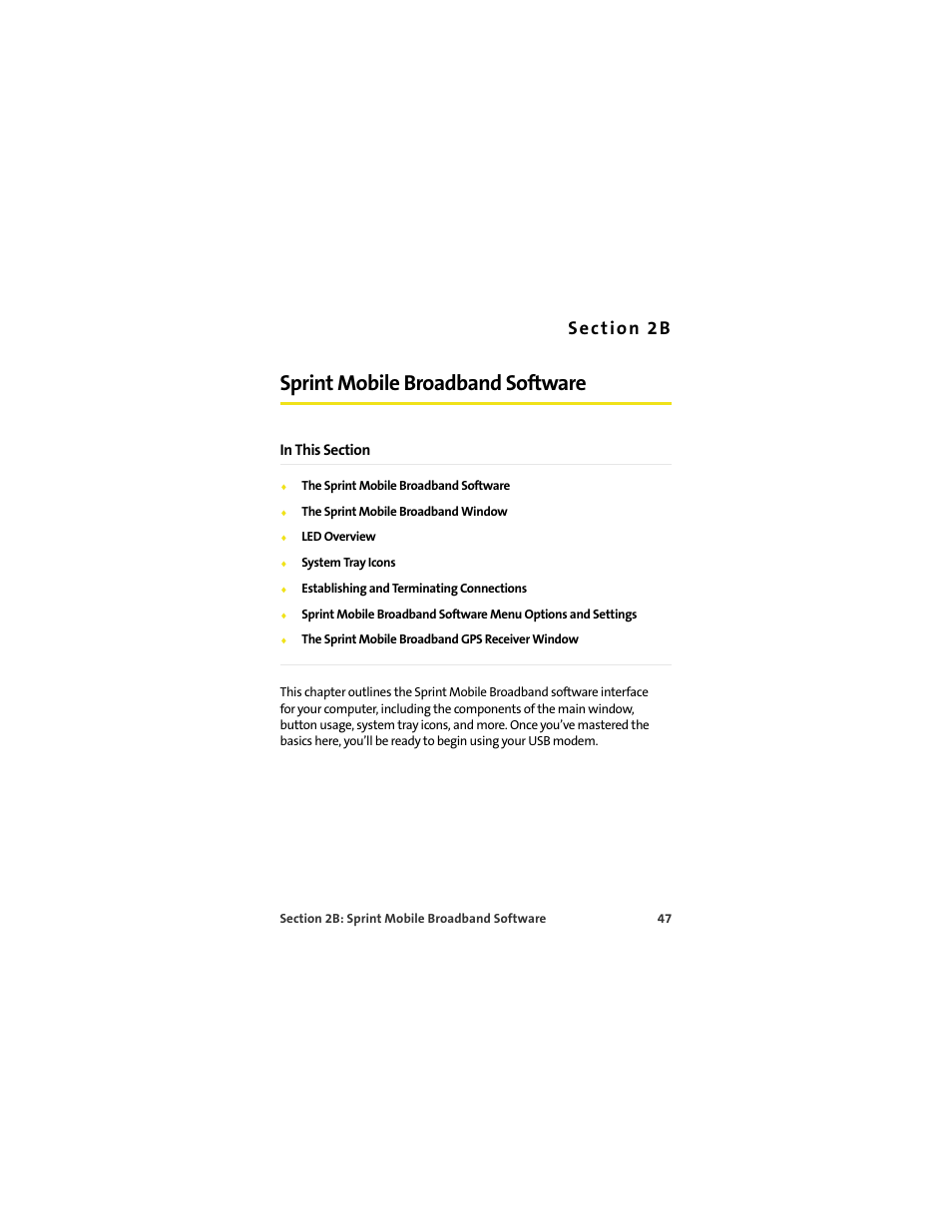 Sprint mobile broadband software, 2b. sprint mobile broadband software | Sprint Nextel U727 User Manual | Page 55 / 183