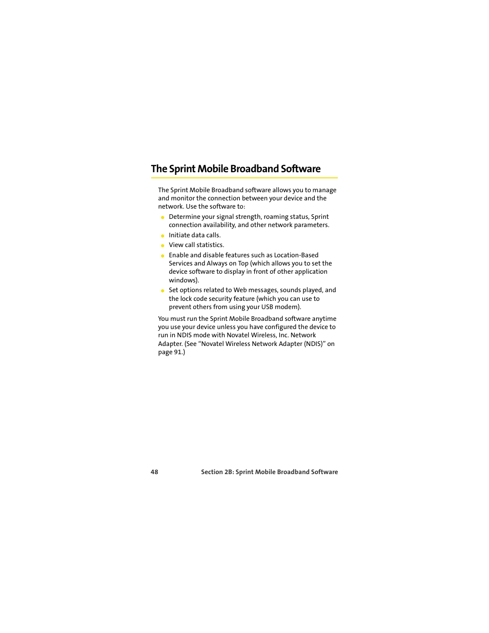 The sprint mobile broadband software | Sprint Nextel U727 User Manual | Page 56 / 183