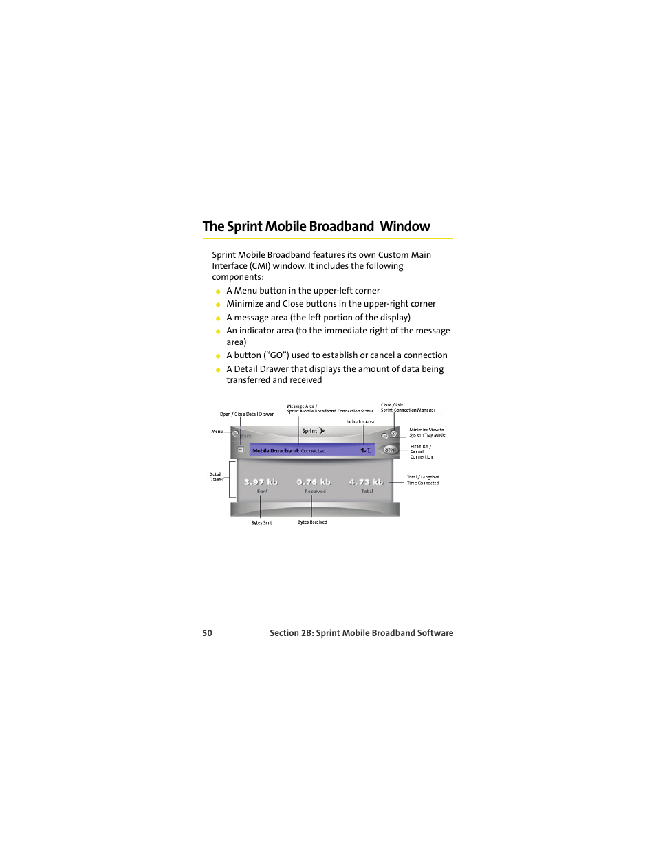 The sprint mobile broadband window | Sprint Nextel U727 User Manual | Page 58 / 183