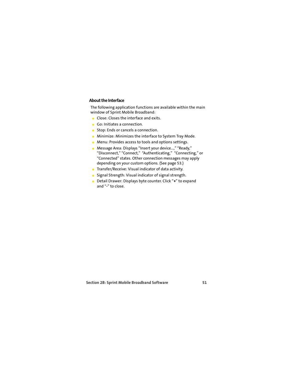 About the interface | Sprint Nextel U727 User Manual | Page 59 / 183