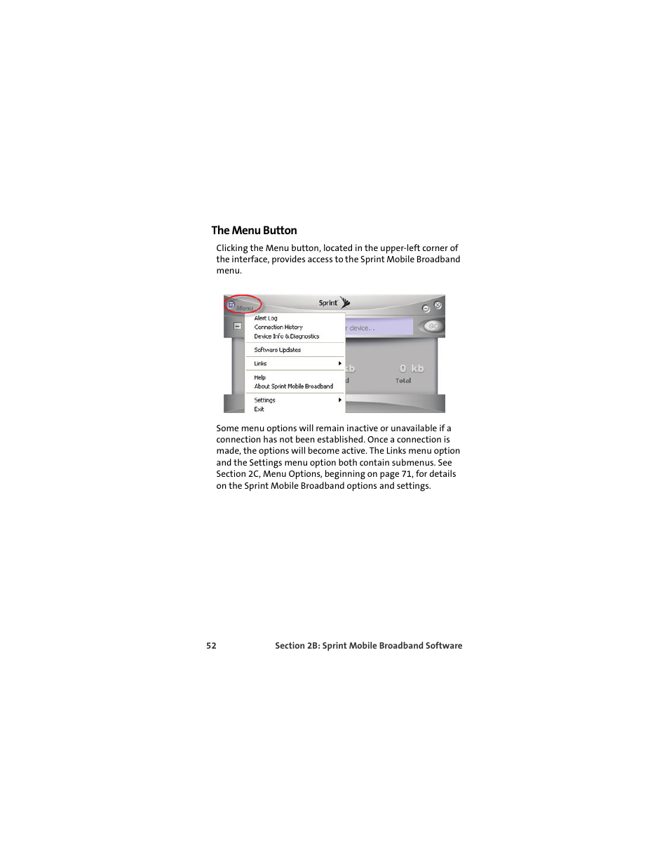 The menu button | Sprint Nextel U727 User Manual | Page 60 / 183