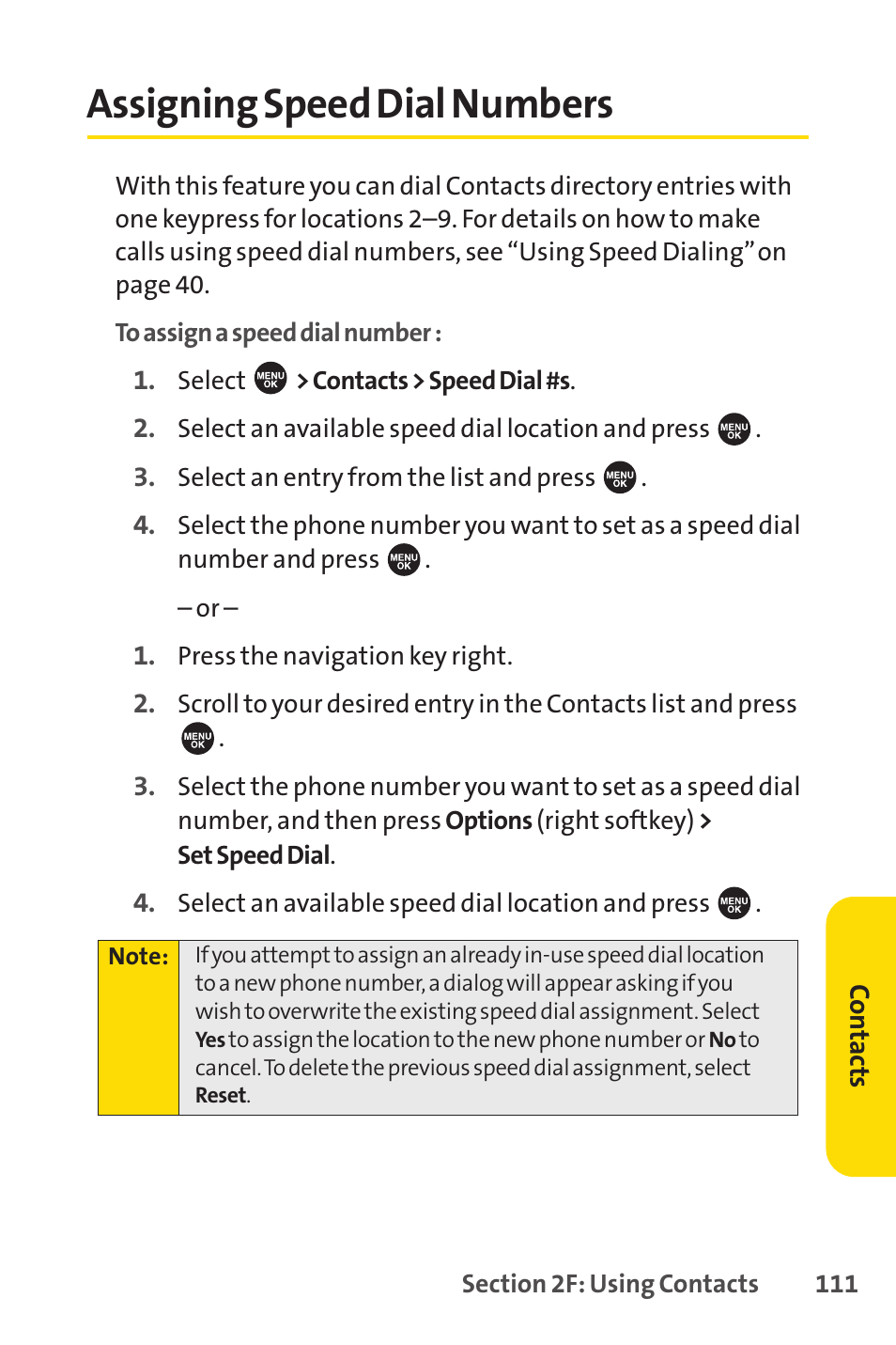 Assigning speed dial numbers | Sprint Nextel SPRINT PCS VISIO SCP-7000 User Manual | Page 127 / 254