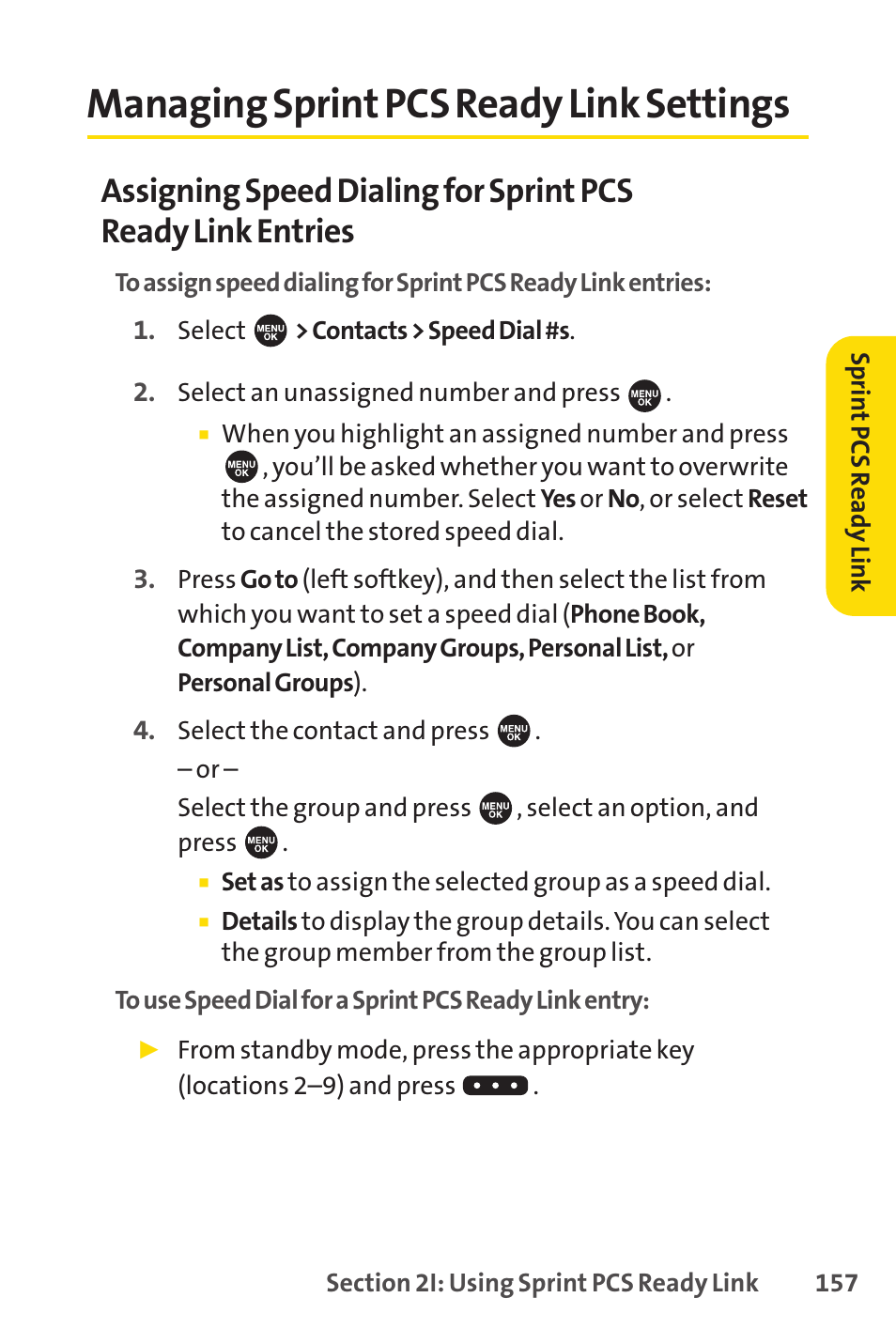 Managing sprint pcs ready link settings | Sprint Nextel SPRINT PCS VISIO SCP-7000 User Manual | Page 173 / 254