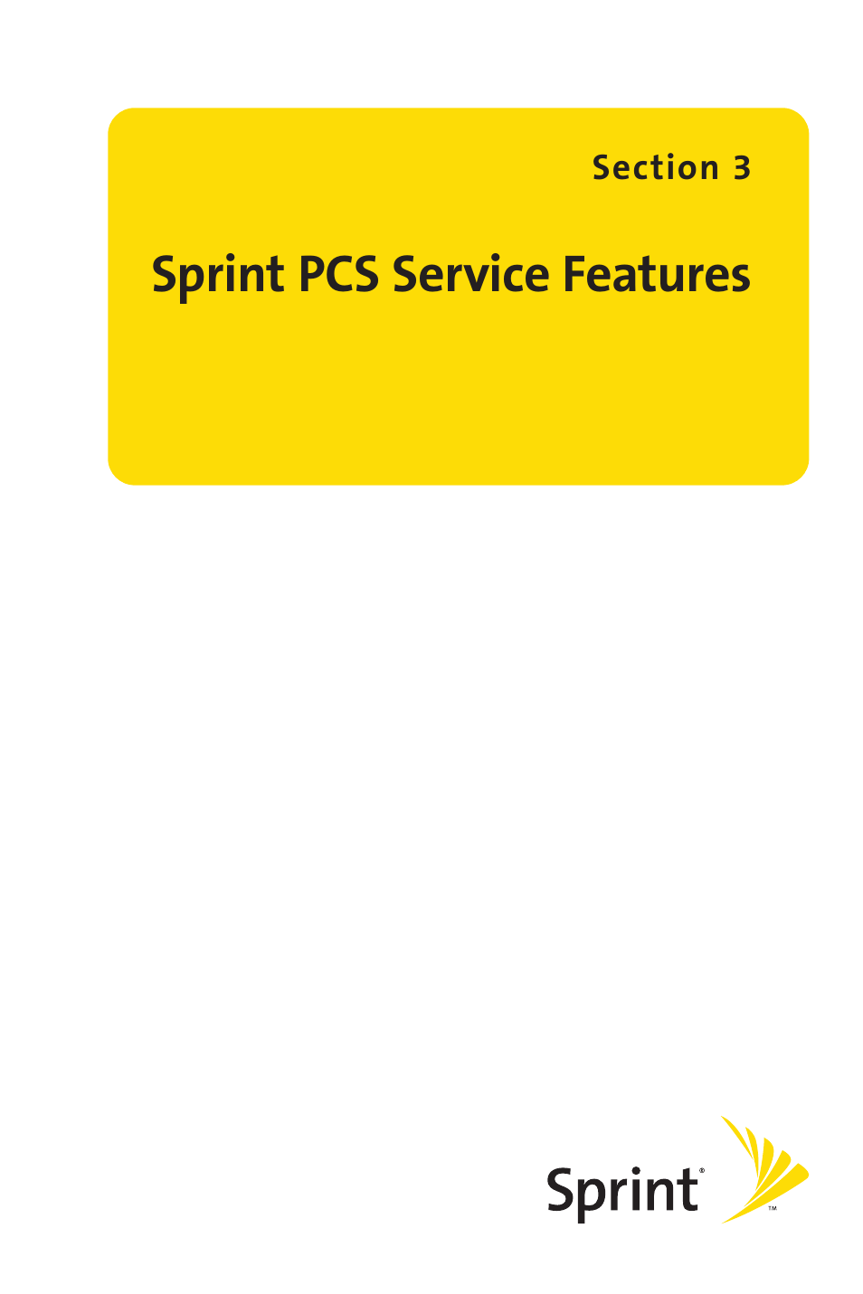 Section 3: sprint pcs service features, Sprint pcs service features | Sprint Nextel SPRINT PCS VISIO SCP-7000 User Manual | Page 177 / 254