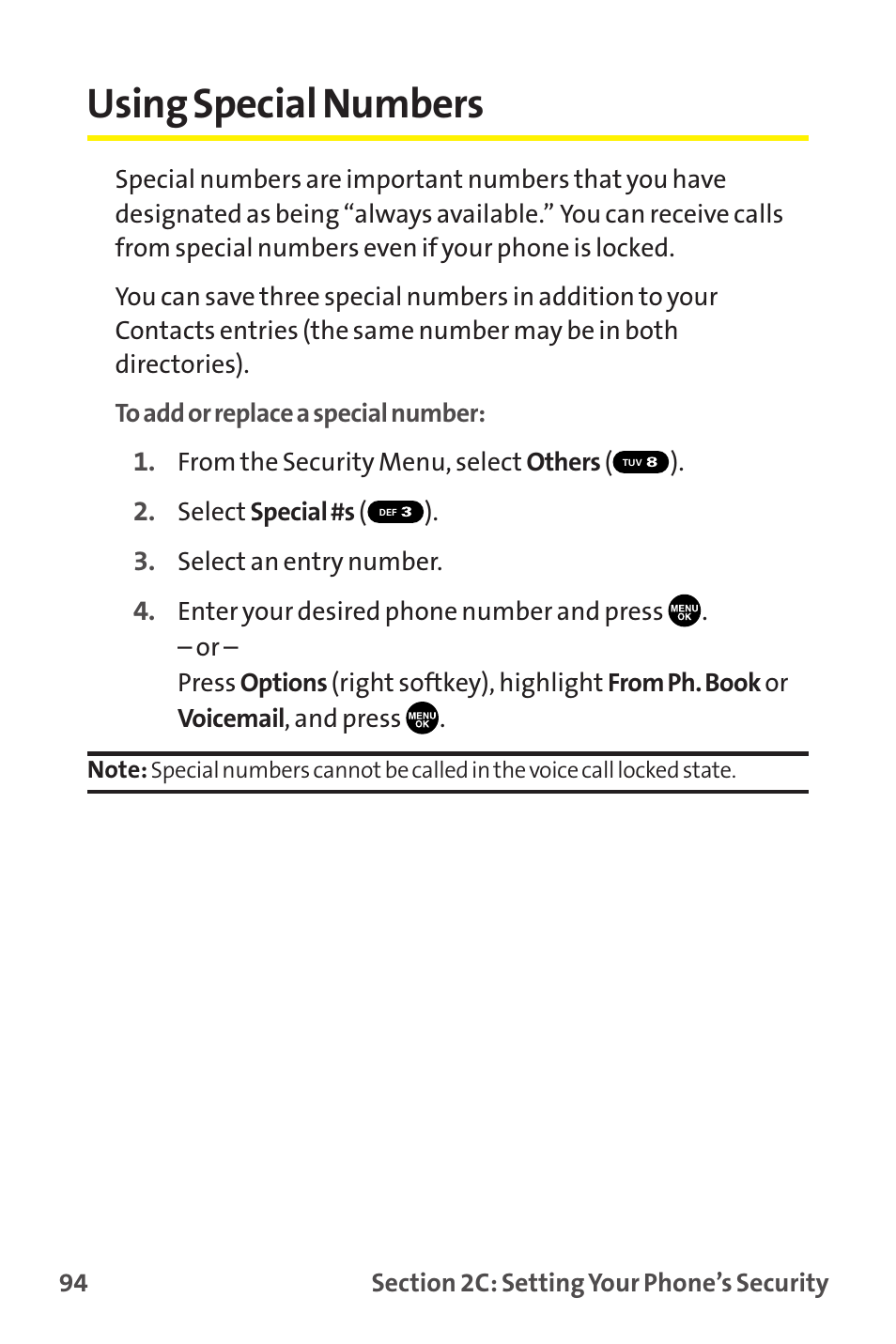Using special numbers | Sprint Nextel MM-7500 User Manual | Page 104 / 345