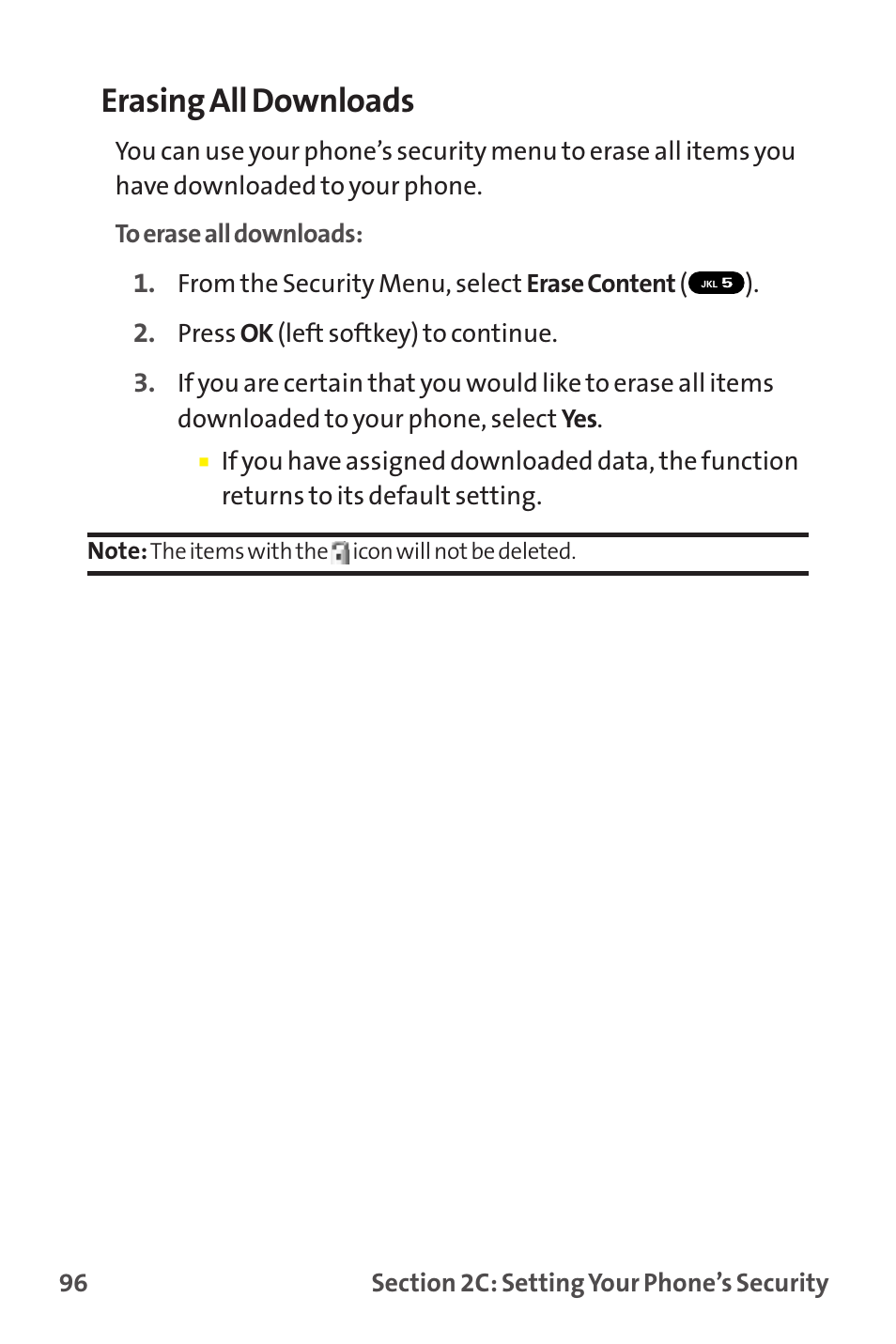 Erasing all downloads | Sprint Nextel MM-7500 User Manual | Page 106 / 345