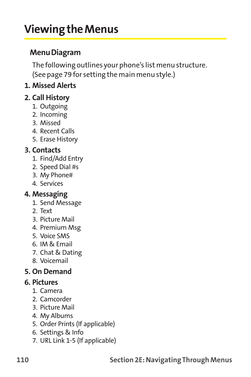 Viewing the menus | Sprint Nextel MM-7500 User Manual | Page 120 / 345