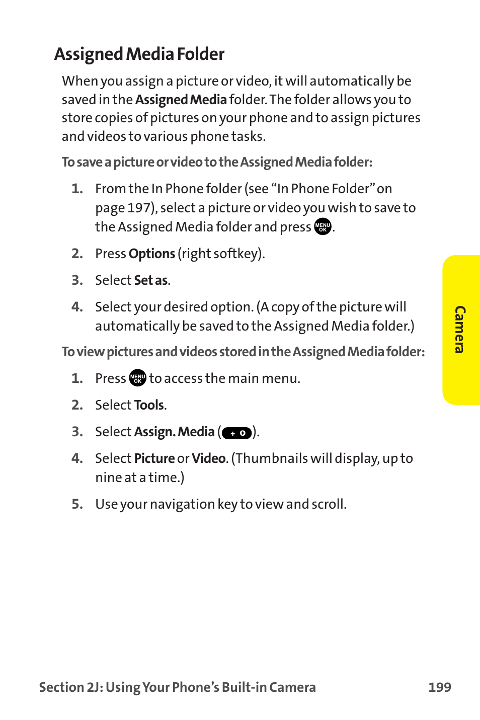Assigned media folder | Sprint Nextel MM-7500 User Manual | Page 209 / 345