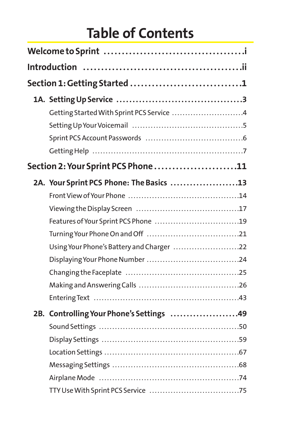 Sprint Nextel MM-7500 User Manual | Page 3 / 345