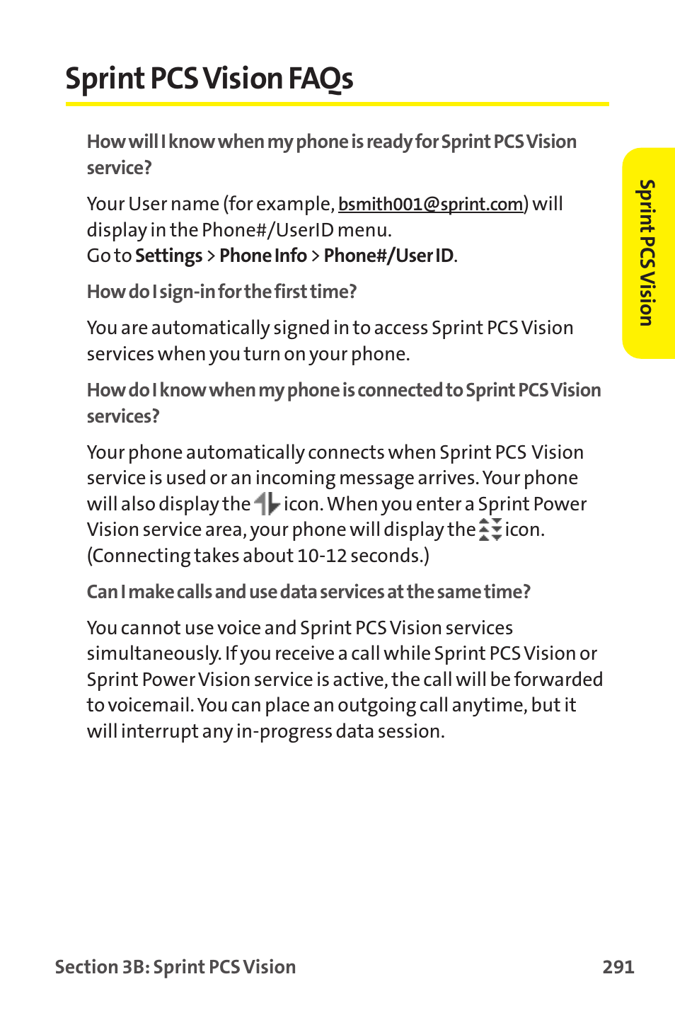 Sprint pcs vision faqs | Sprint Nextel MM-7500 User Manual | Page 301 / 345