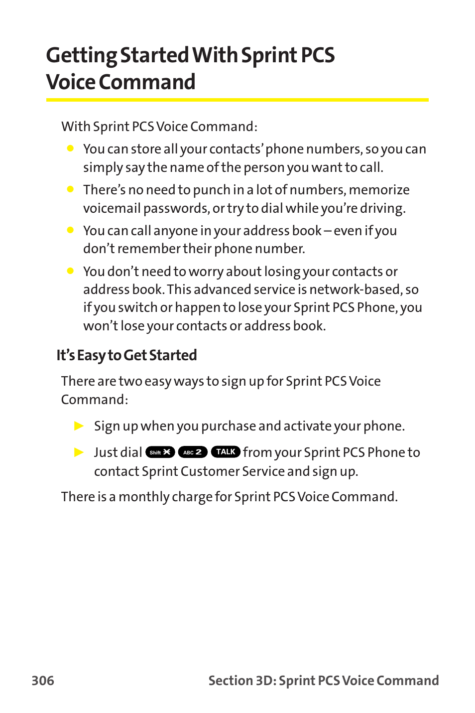 Getting started with sprint pcs voice command, It’s easy to get started | Sprint Nextel MM-7500 User Manual | Page 316 / 345