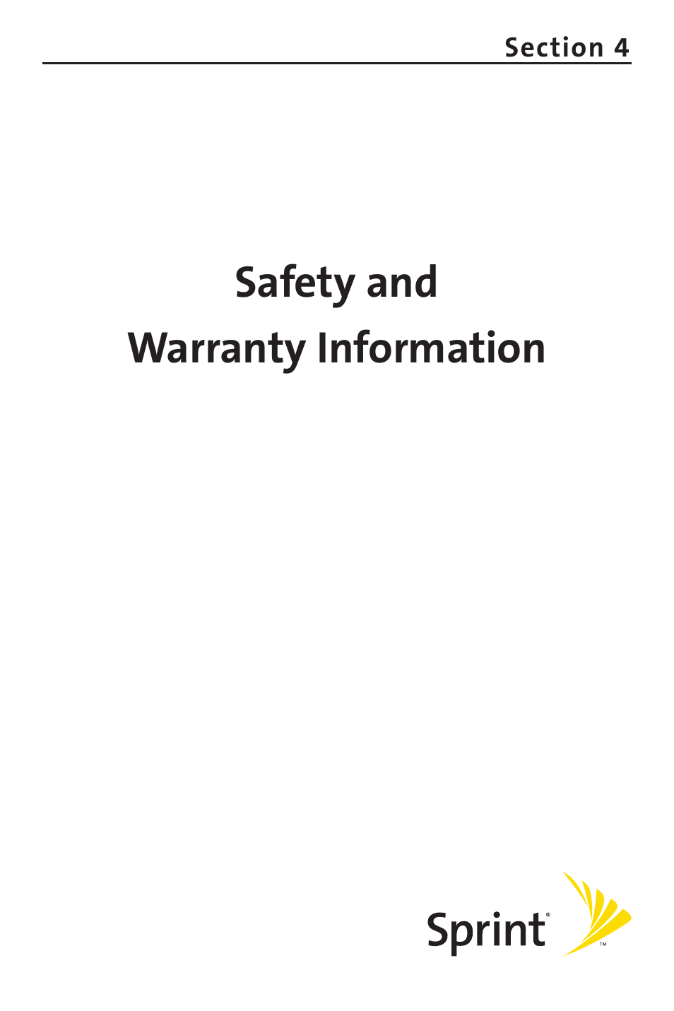 Safety and warranty information, Section 4: safety and warranty information | Sprint Nextel MM-7500 User Manual | Page 321 / 345