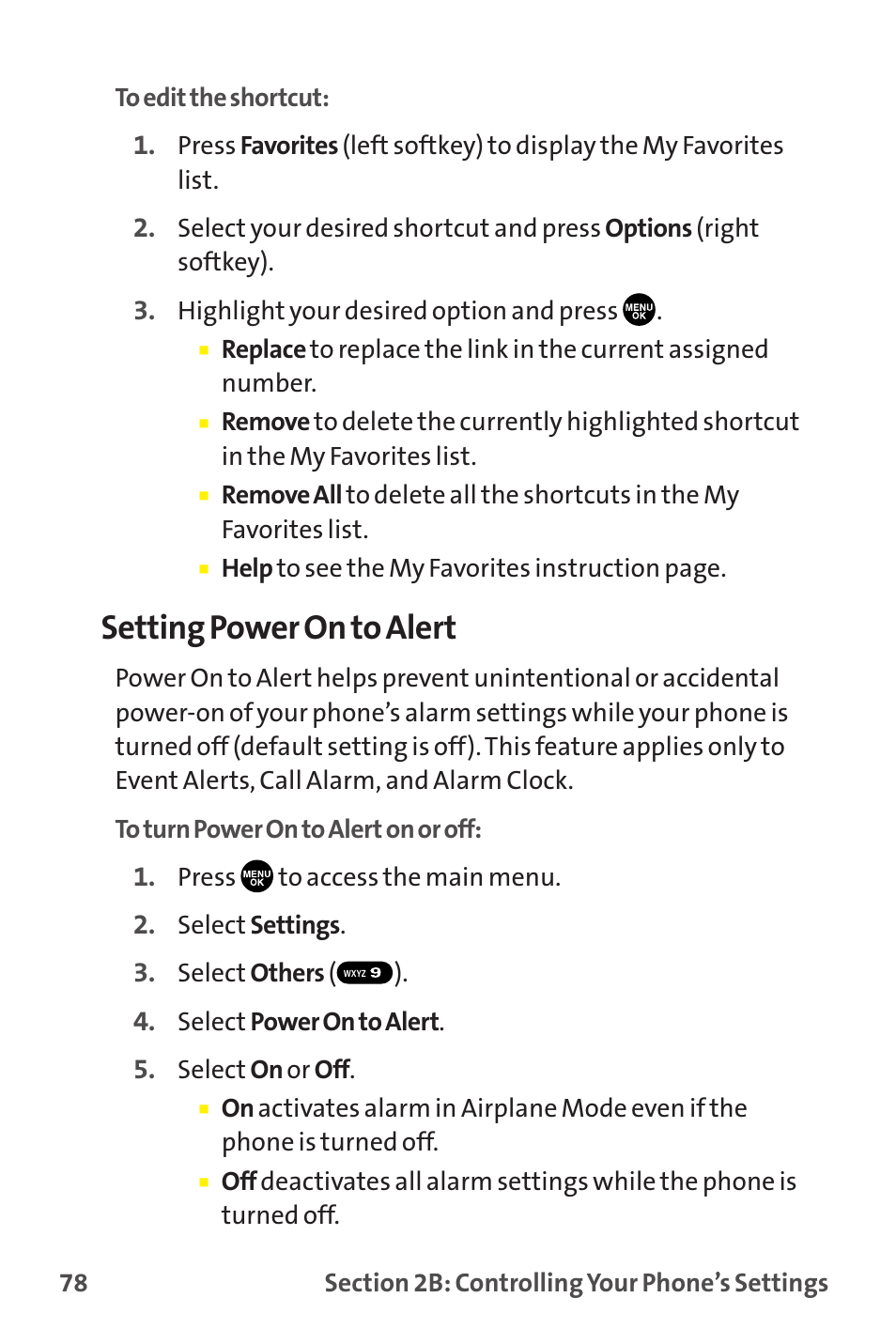 Setting power on to alert | Sprint Nextel MM-7500 User Manual | Page 88 / 345