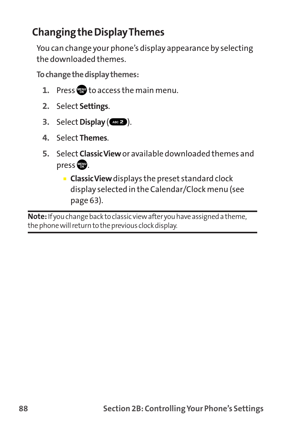 Changing the display themes | Sprint Nextel MM-7500 User Manual | Page 98 / 345