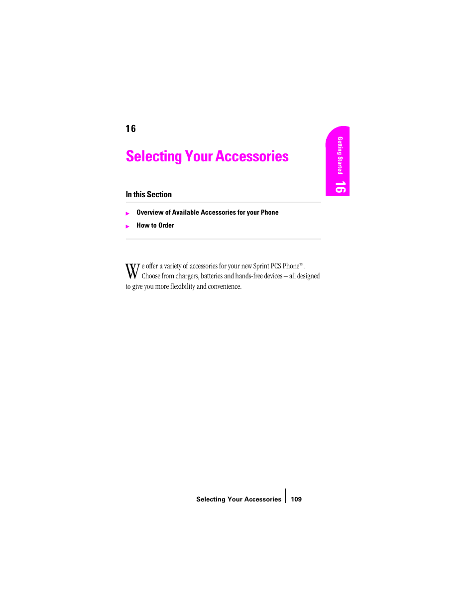 Selecting your accessories | Sprint Nextel SPH-N200 User Manual | Page 111 / 152