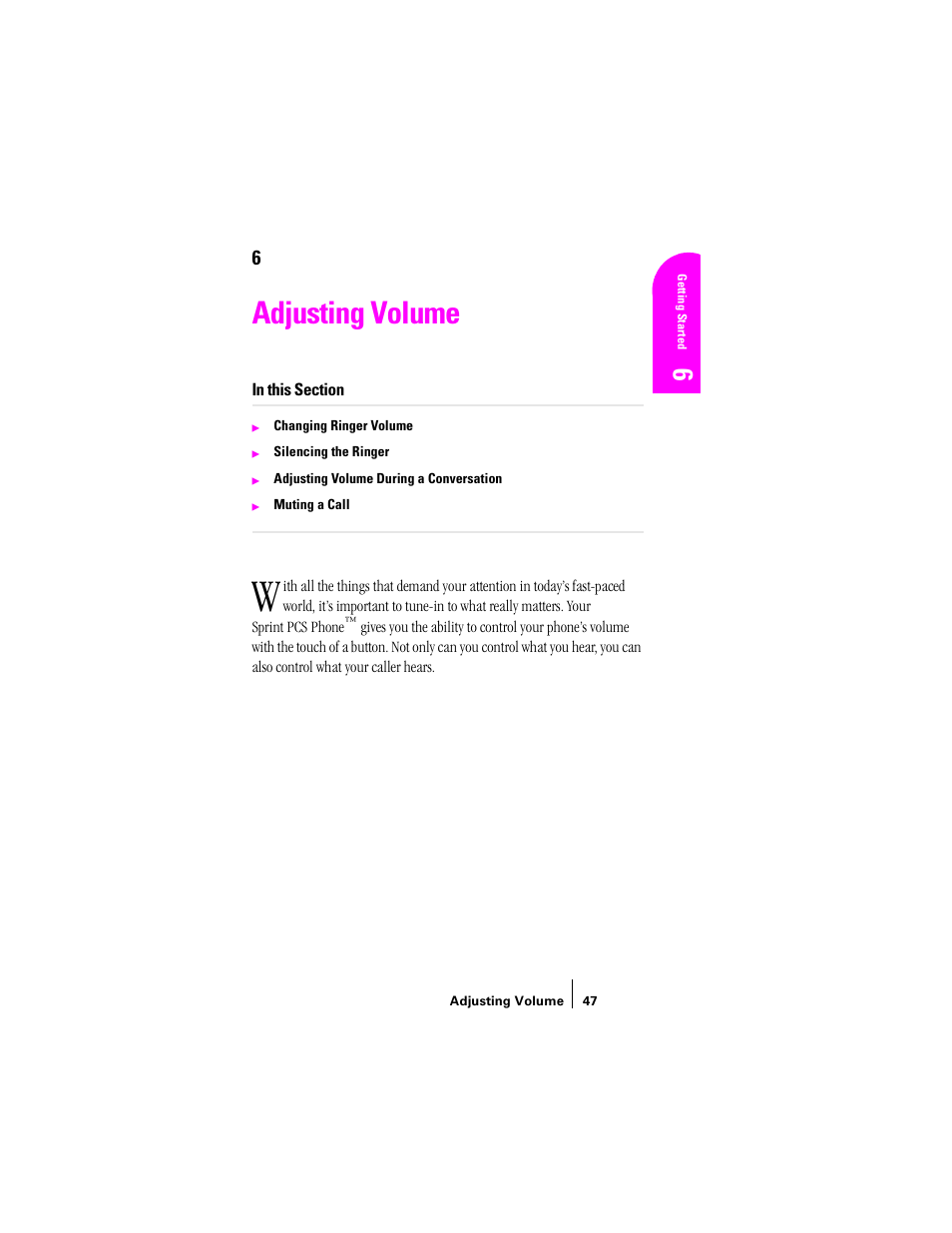 Adjusting volume | Sprint Nextel SPH-N200 User Manual | Page 49 / 152