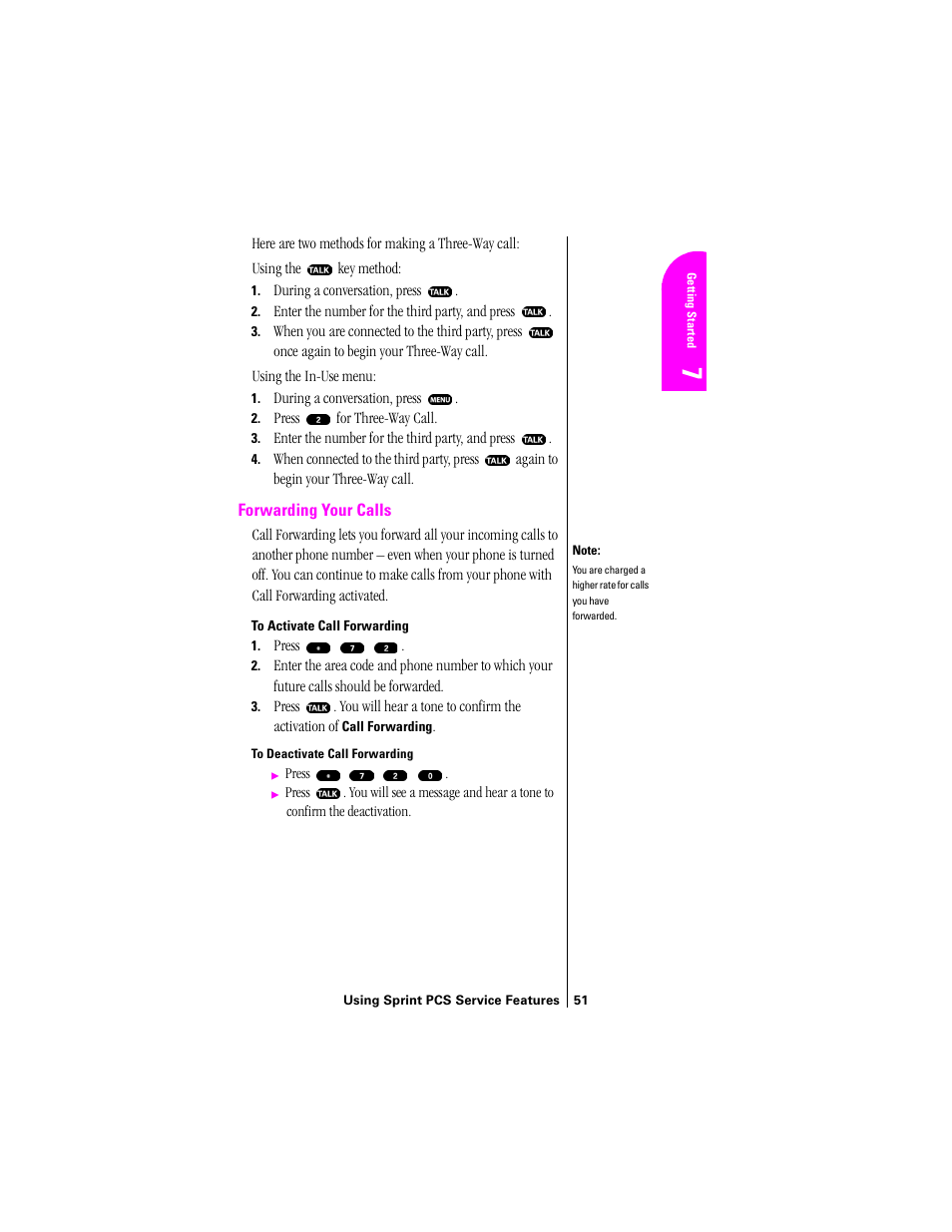 Forwarding your calls | Sprint Nextel SPH-N200 User Manual | Page 53 / 152