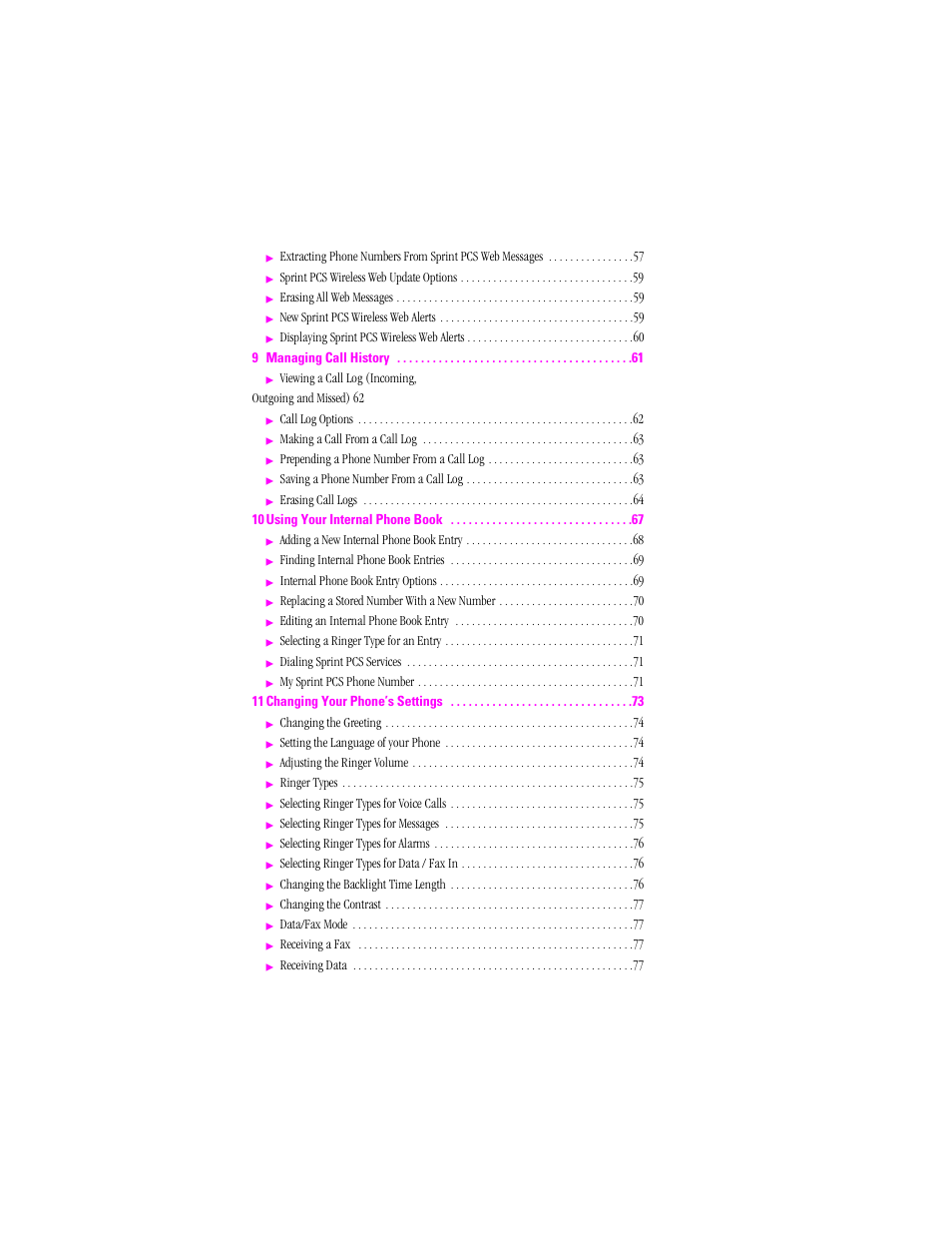 Sprint Nextel SPH-N200 User Manual | Page 7 / 152