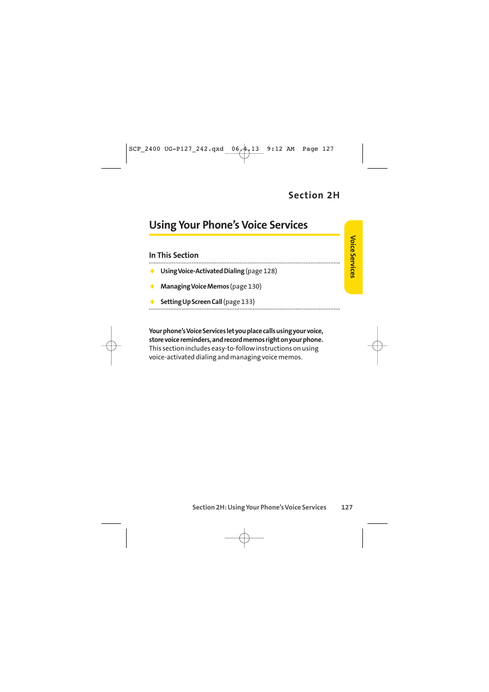 Using your phone’s voice services | Sprint Nextel SPRINT PCS VISION SCP-2400 User Manual | Page 143 / 256