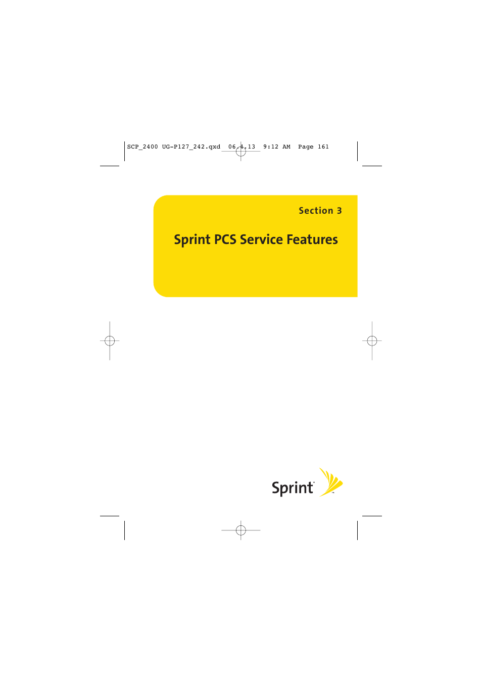 Sprint pcs service features | Sprint Nextel SPRINT PCS VISION SCP-2400 User Manual | Page 177 / 256