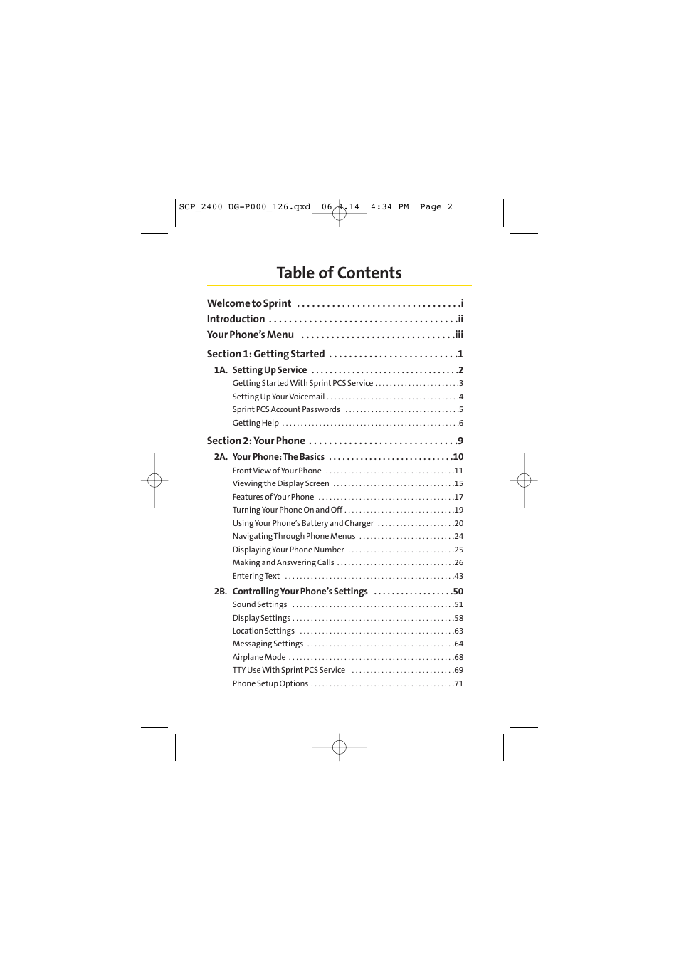 Sprint Nextel SPRINT PCS VISION SCP-2400 User Manual | Page 2 / 256