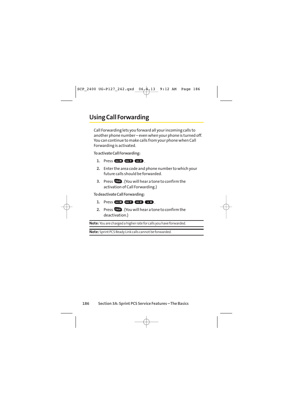 Using call forwarding | Sprint Nextel SPRINT PCS VISION SCP-2400 User Manual | Page 202 / 256