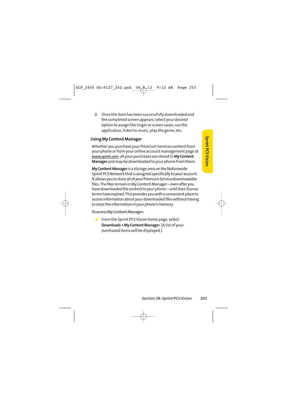 Sprint Nextel SPRINT PCS VISION SCP-2400 User Manual | Page 219 / 256