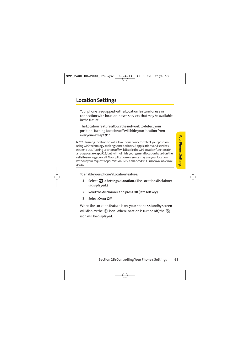 Location settings | Sprint Nextel SPRINT PCS VISION SCP-2400 User Manual | Page 79 / 256