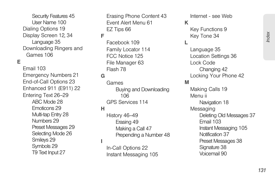 Sprint Nextel LG Remarq UG_9a_070709 User Manual | Page 141 / 143