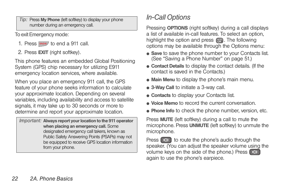 In-call options | Sprint Nextel LG Remarq UG_9a_070709 User Manual | Page 32 / 143