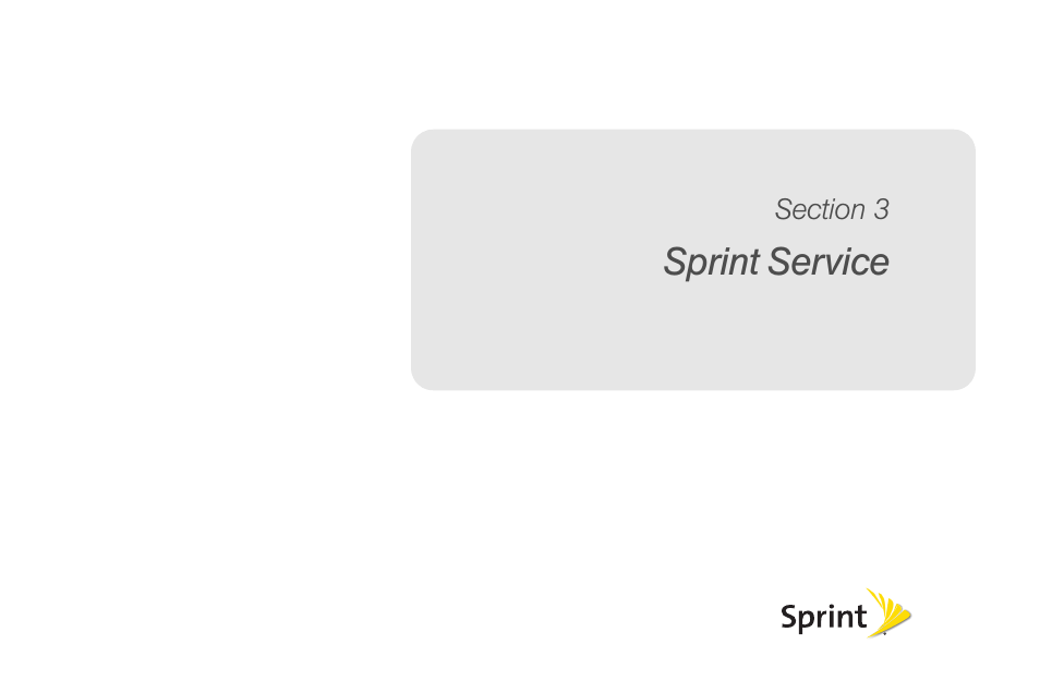 Sprint service, Section 3: sprint service | Sprint Nextel LG Remarq UG_9a_070709 User Manual | Page 99 / 143