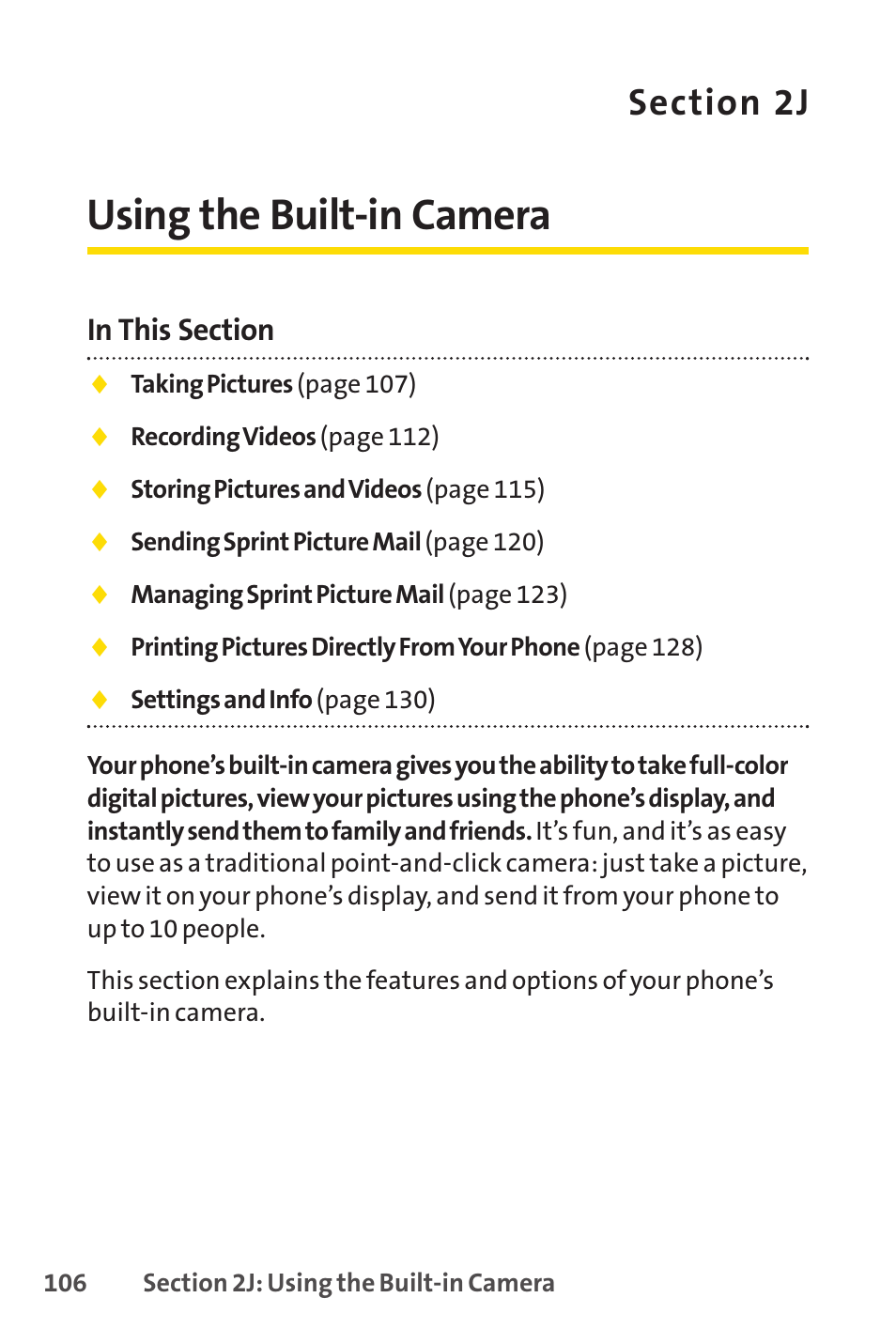 Using the built-in camera | Sprint Nextel H 11/07 User Manual | Page 123 / 219