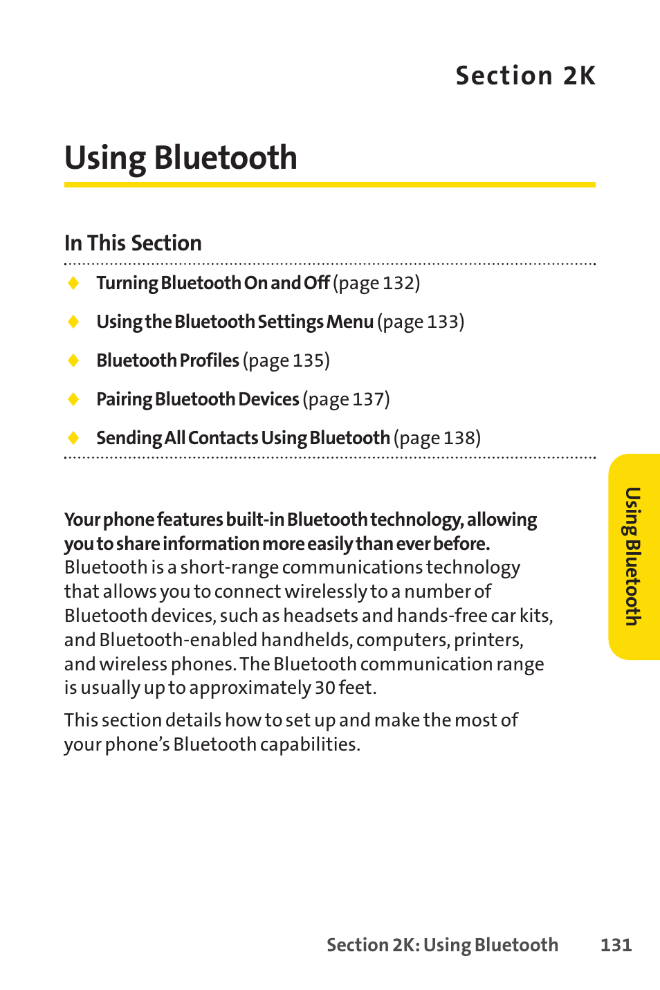 Using bluetooth | Sprint Nextel H 11/07 User Manual | Page 148 / 219