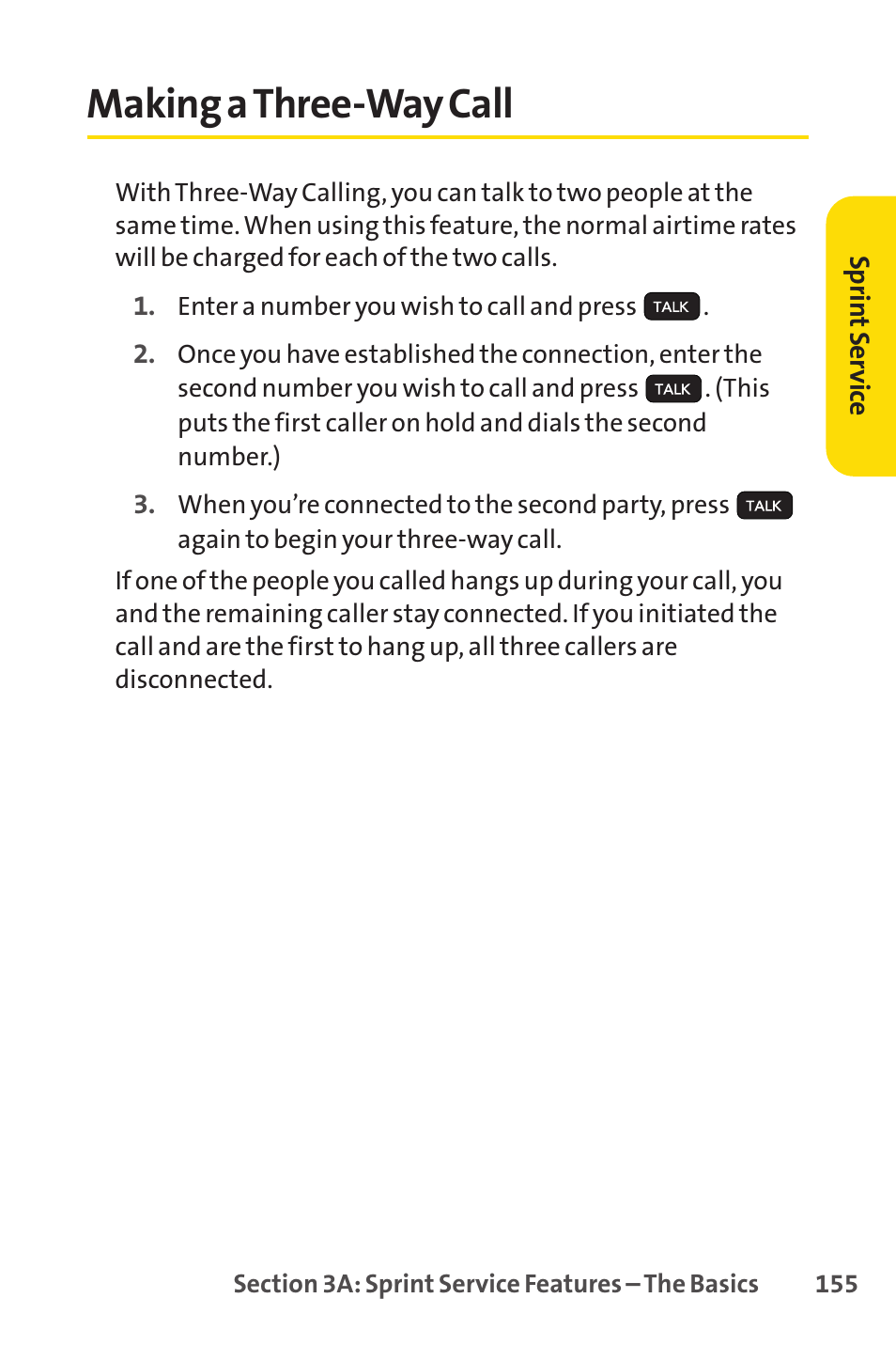 Making a three-way call | Sprint Nextel H 11/07 User Manual | Page 172 / 219