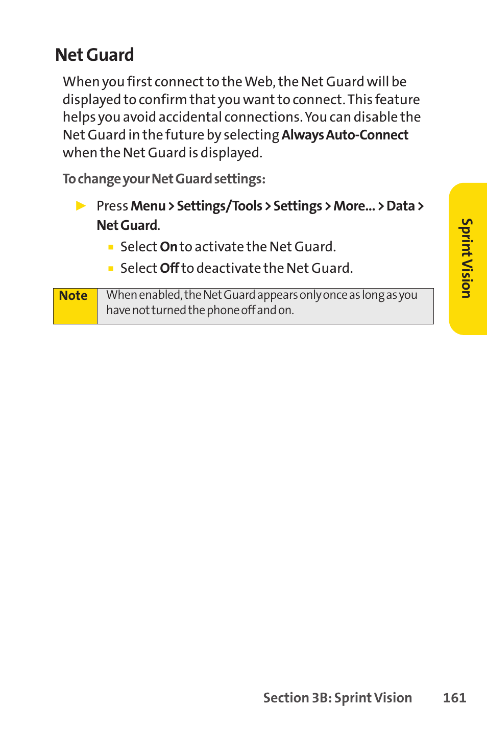 Net guard | Sprint Nextel H 11/07 User Manual | Page 178 / 219