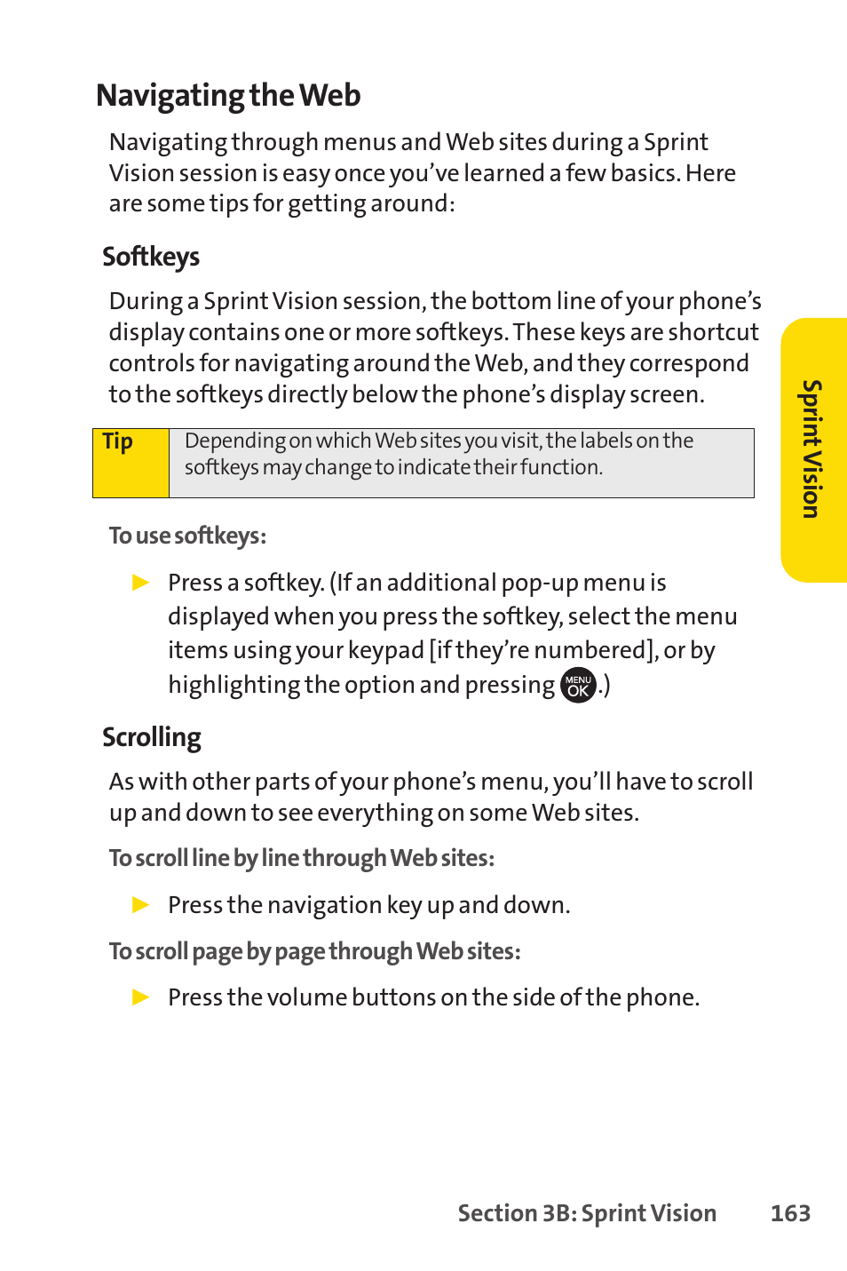 Navigating the web | Sprint Nextel H 11/07 User Manual | Page 180 / 219