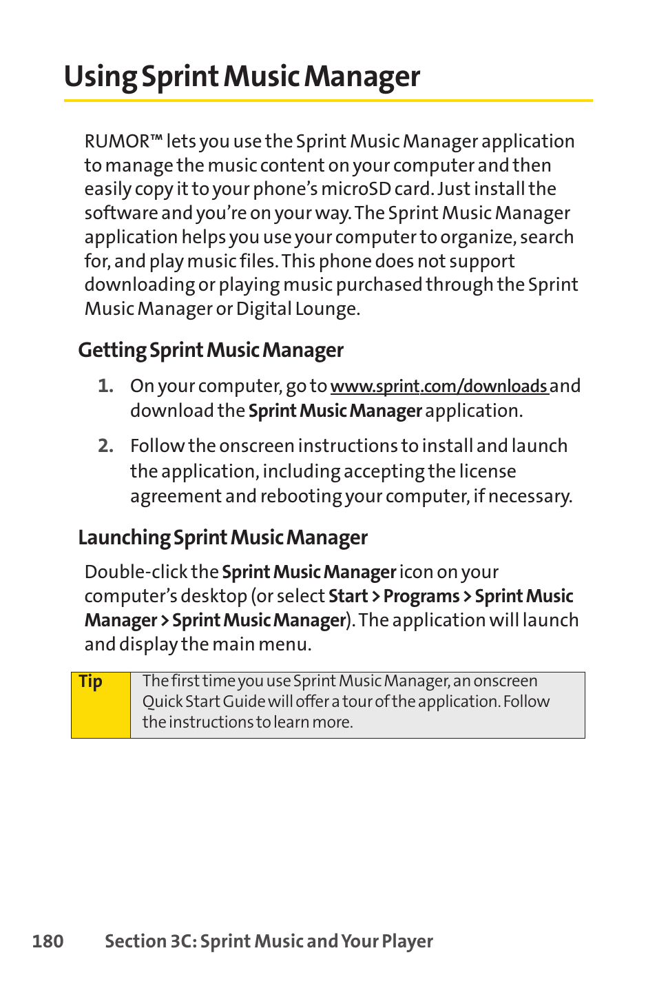 Using sprint music manager | Sprint Nextel H 11/07 User Manual | Page 197 / 219