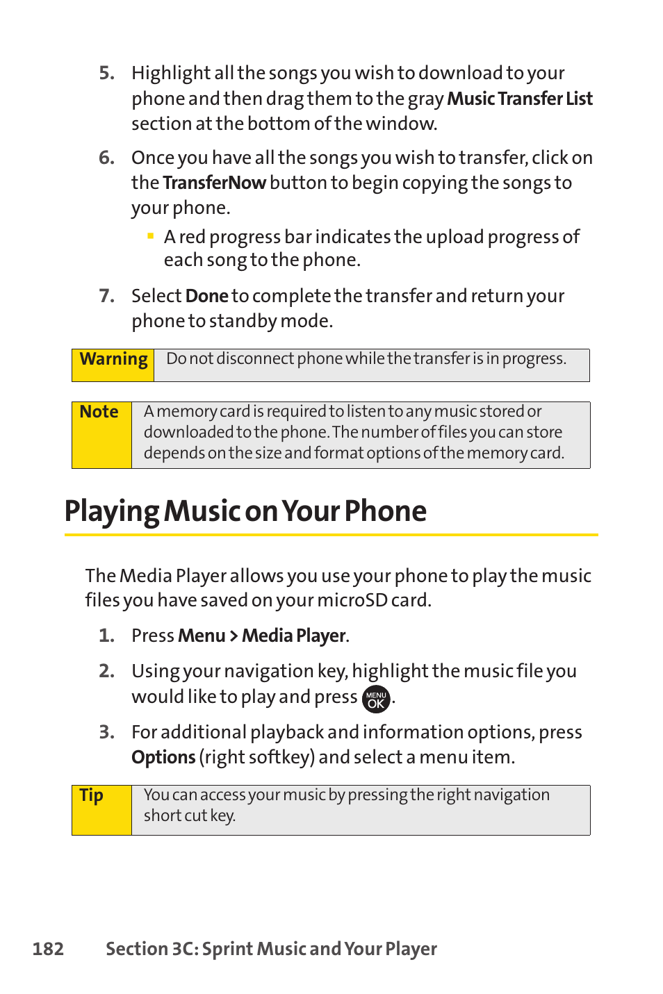 Playing music on your phone | Sprint Nextel H 11/07 User Manual | Page 199 / 219