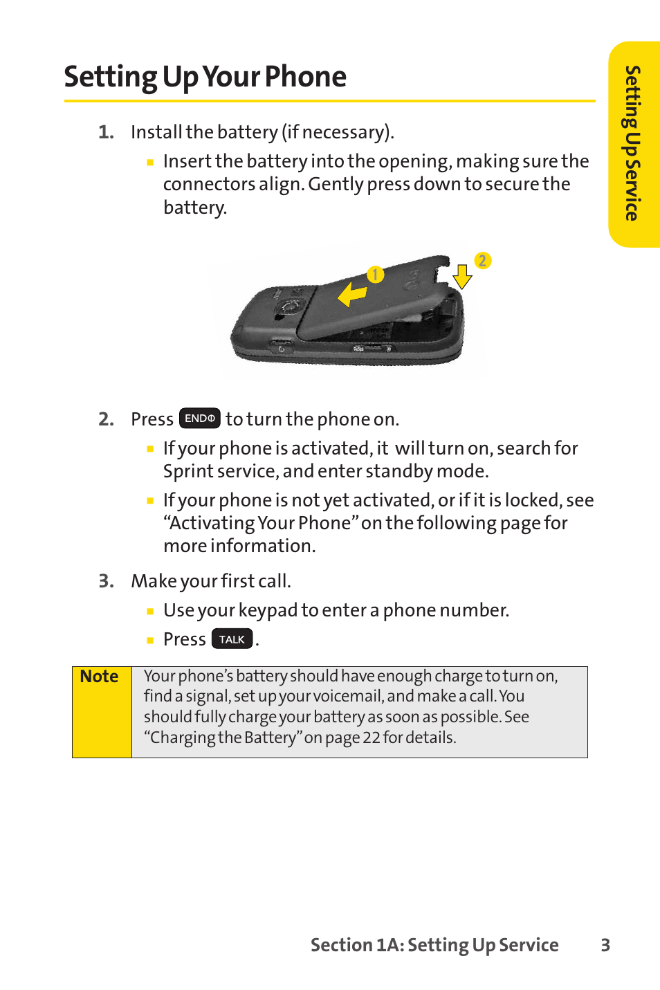 Setting up your phone | Sprint Nextel H 11/07 User Manual | Page 20 / 219