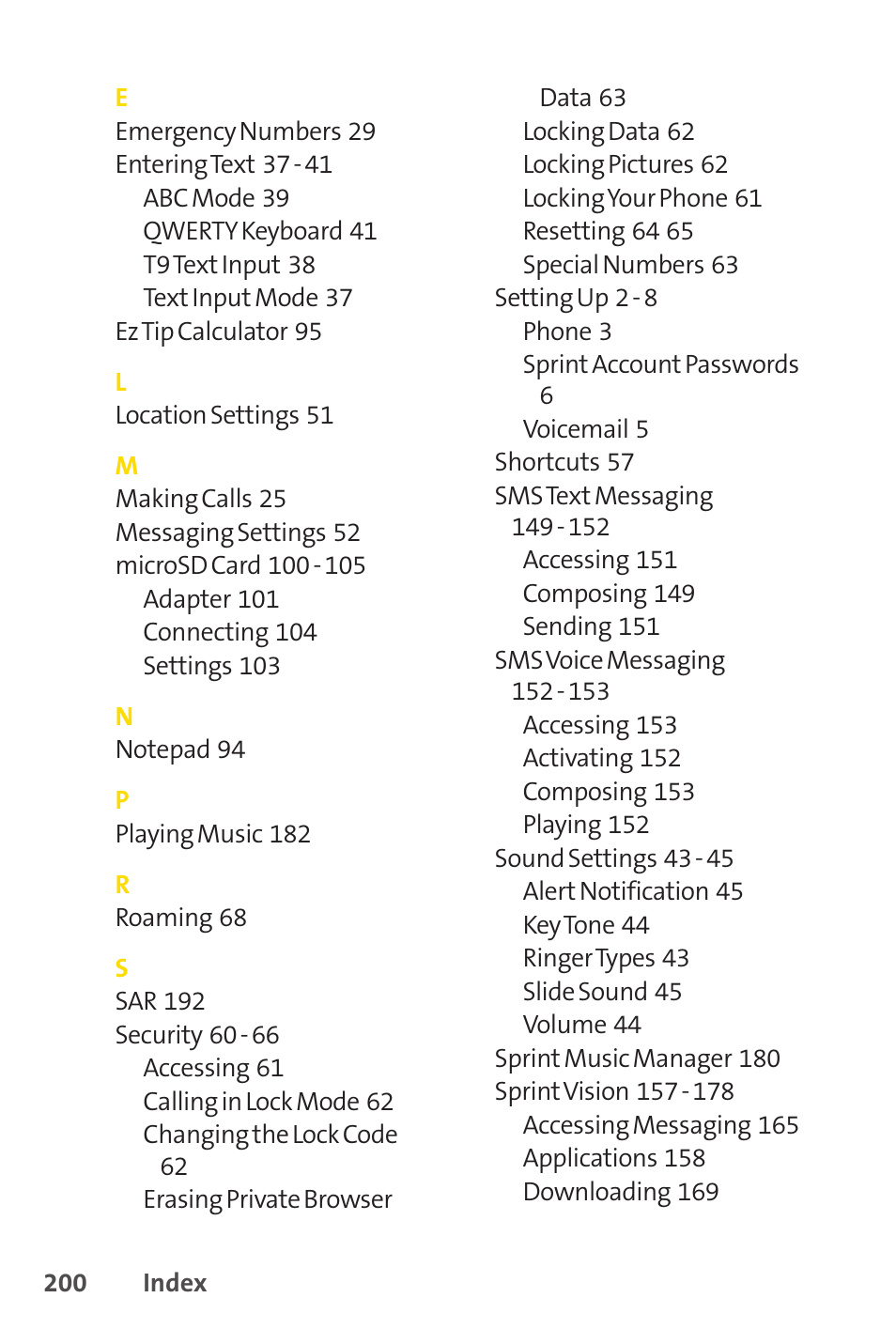 Sprint Nextel H 11/07 User Manual | Page 217 / 219