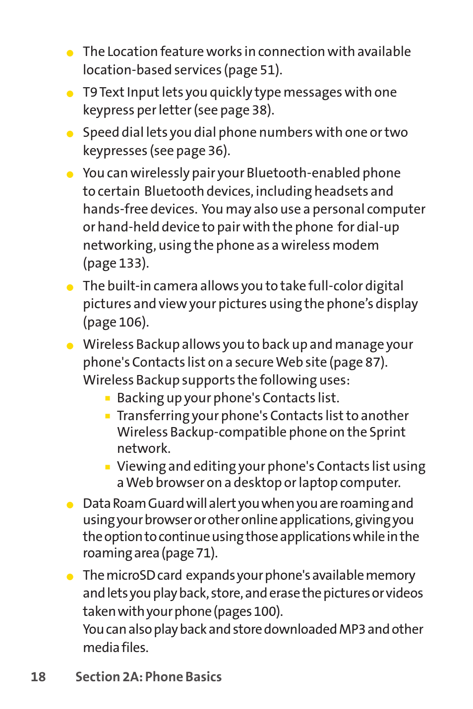 Backing up your phone's contacts list | Sprint Nextel H 11/07 User Manual | Page 35 / 219
