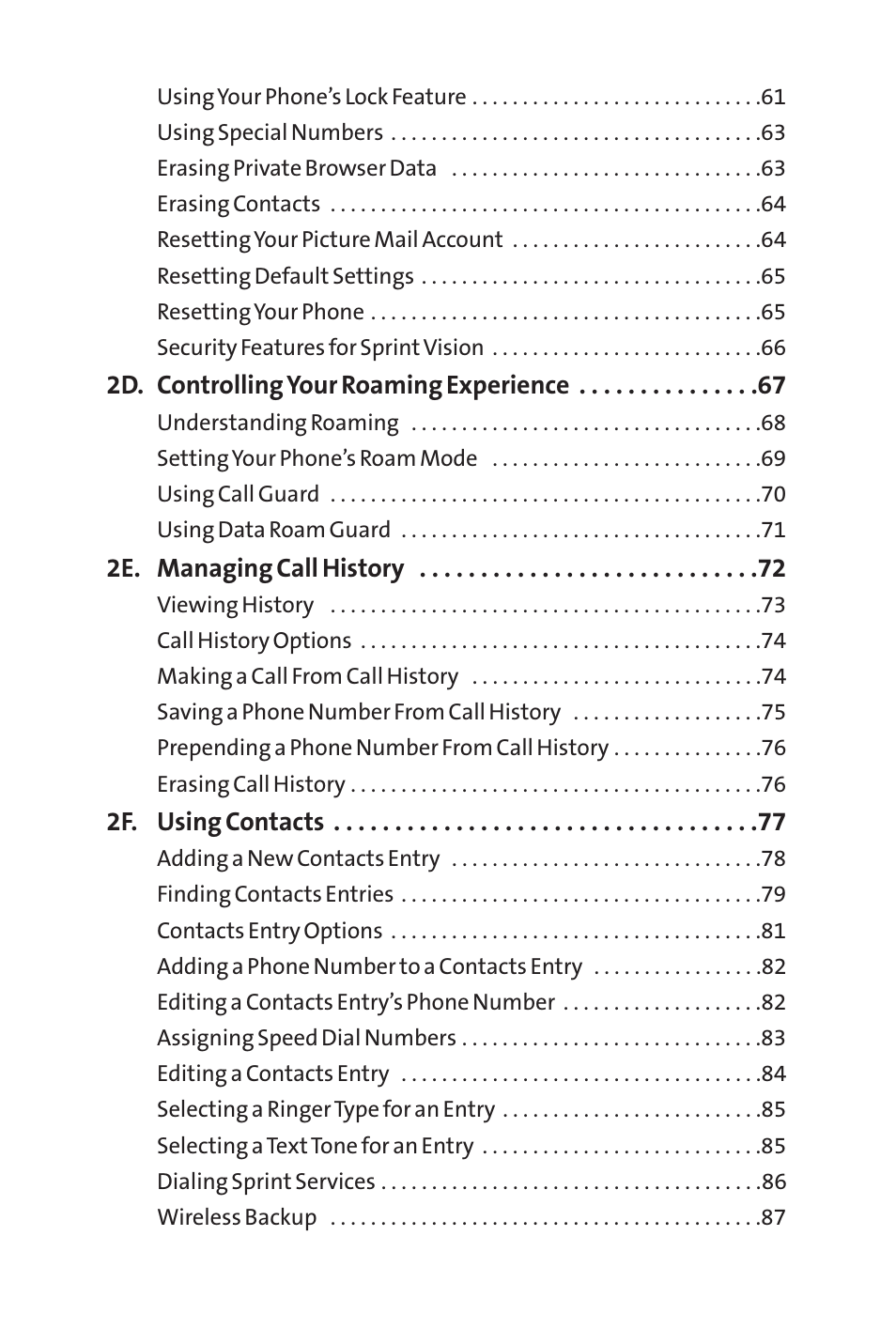 Sprint Nextel H 11/07 User Manual | Page 4 / 219