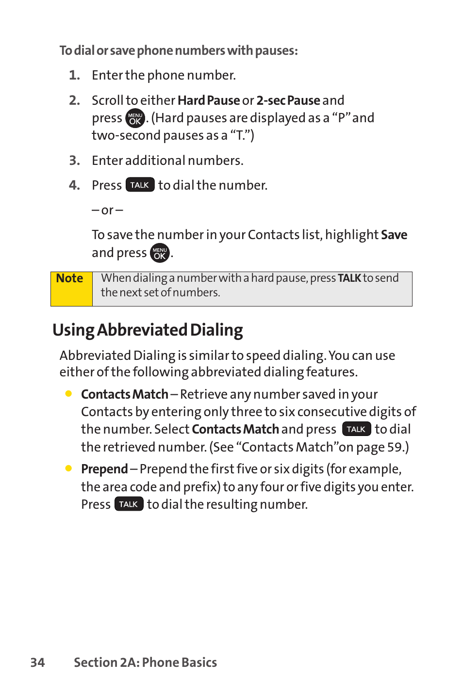 Using abbreviated dialing | Sprint Nextel H 11/07 User Manual | Page 51 / 219