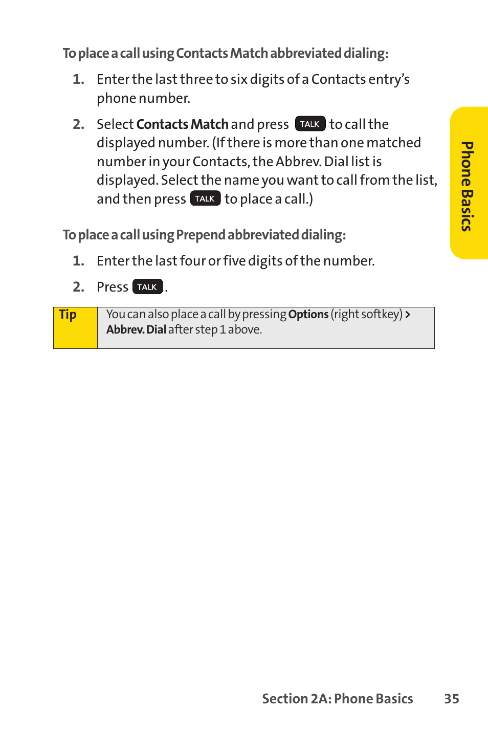 Ph on e b as ics | Sprint Nextel H 11/07 User Manual | Page 52 / 219